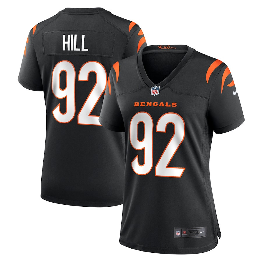 B.j. Hill 92 Cincinnati Bengals Women Game Jersey - Black Js3453