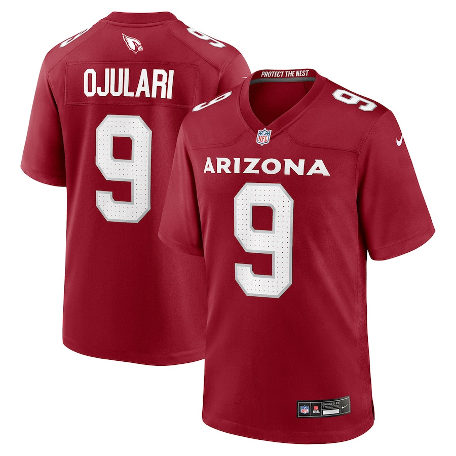 Bj Ojulari 9 Arizona Cardinals Team Game Men Jersey - Cardinal Js6175