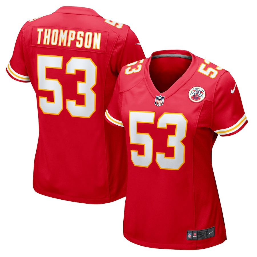 Bj Thompson 53 Kansas City Chiefs Women's Game Jersey - Red Js6857