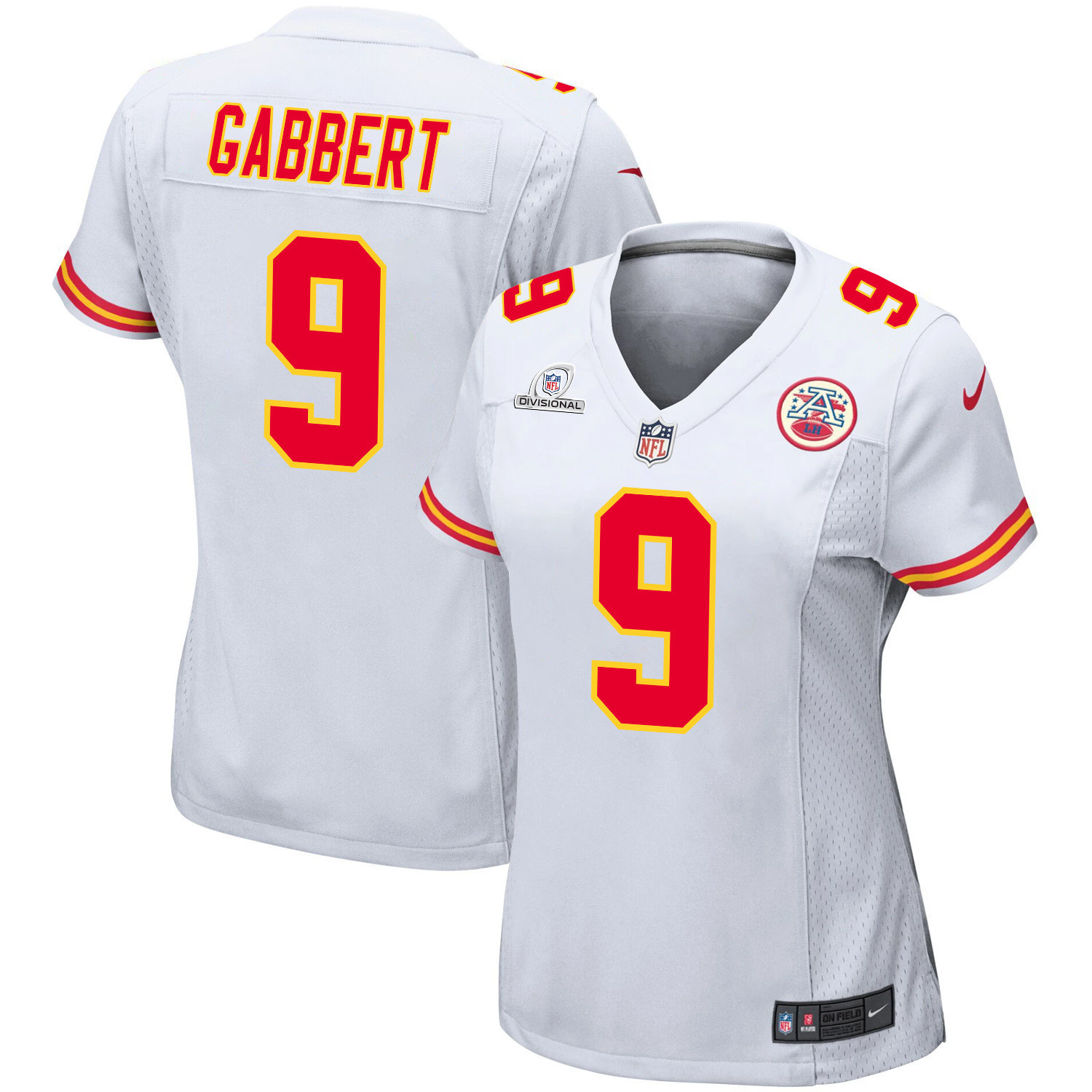 Blaine Gabbert 9 Kansas City Chiefs Super Bowl Lviii Patch Game Women Jersey - White Js1912