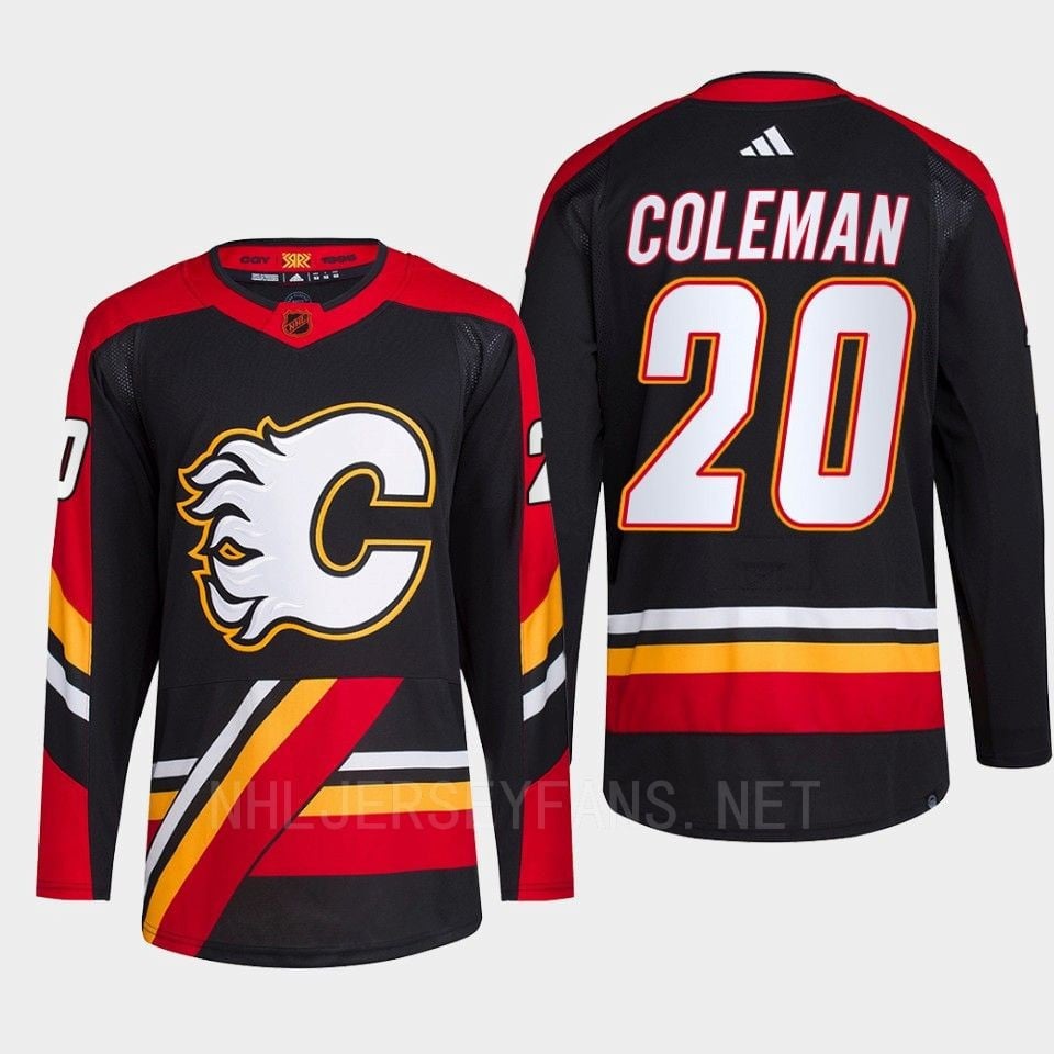 Blake Coleman 20 Reverse Retro 2.0 2022 Calgary Flames Black Jersey Primegreen