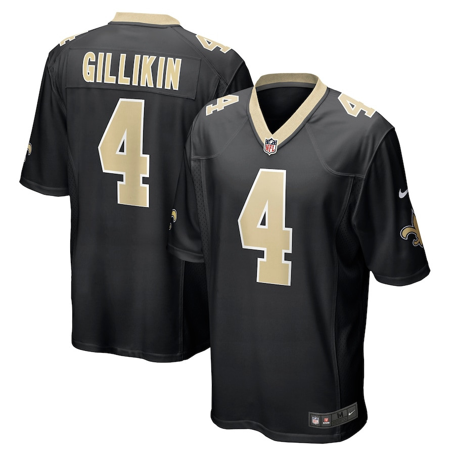 Blake Gilikin 4 New Orleans Saints Men Game Jersey - Black Js9785