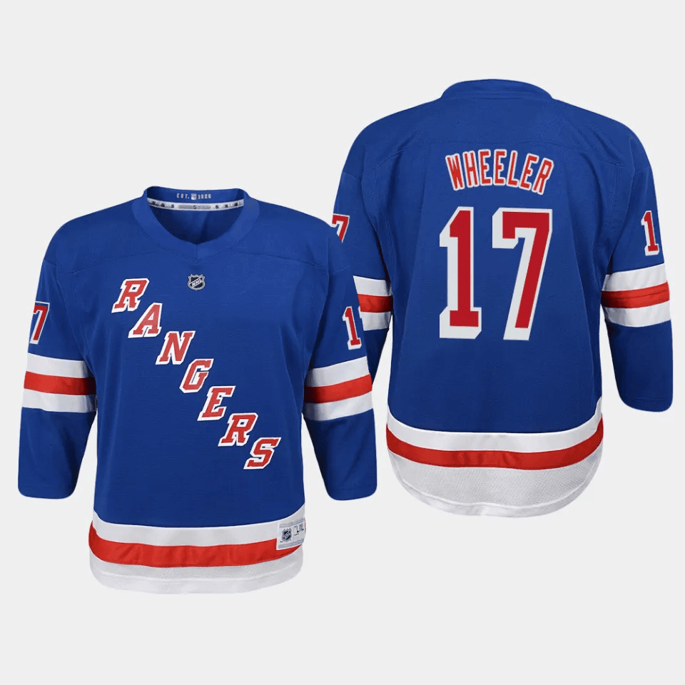 Blake Wheeler 17 New York Rangers Home Youth Jersey - Blue