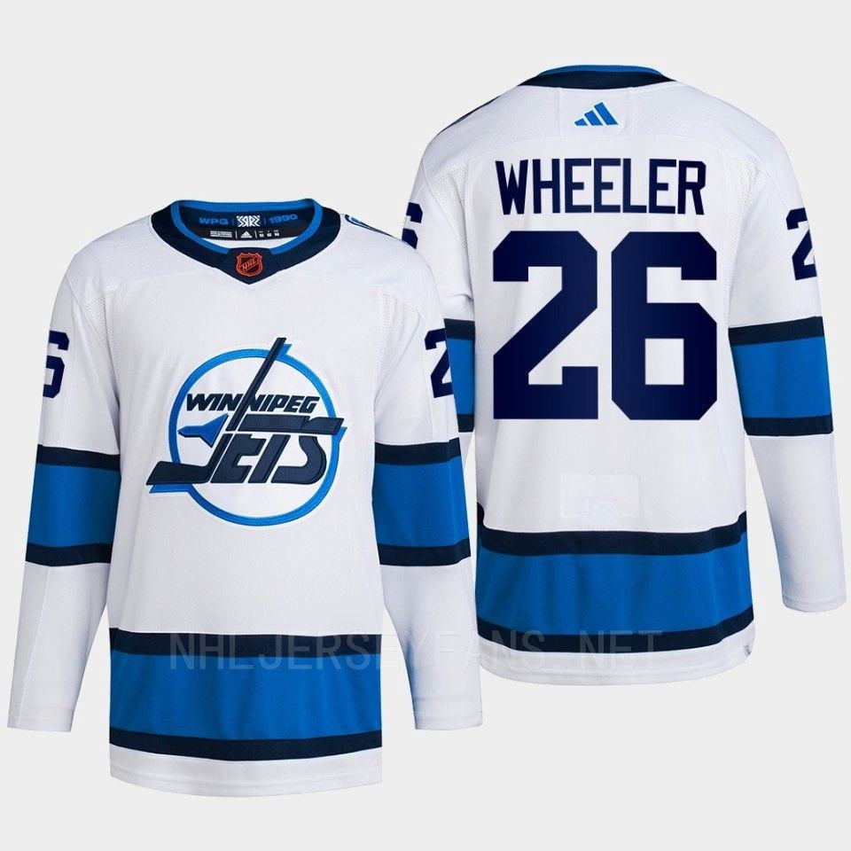 Blake Wheeler 26 Reverse Retro 2.0 2022 Winnipeg Jets White Jersey Primegreen