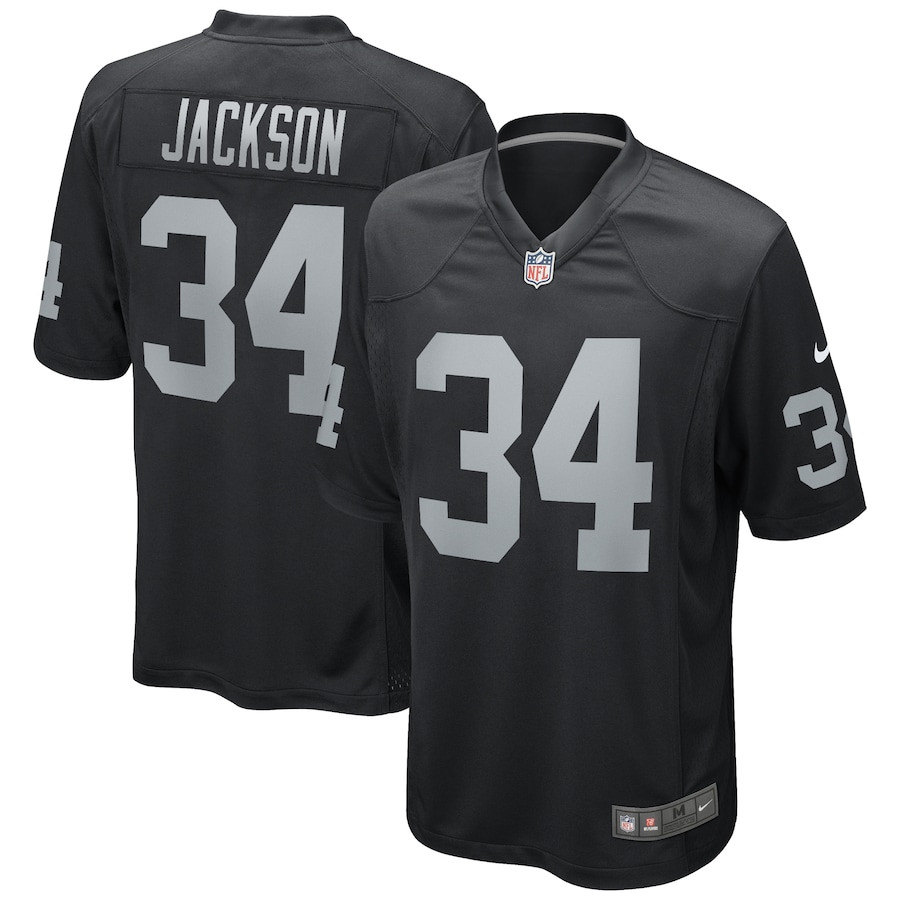 Bo Jackson 34 Las Vegas Raiders Men Game Retired Jersey - Black Js2000