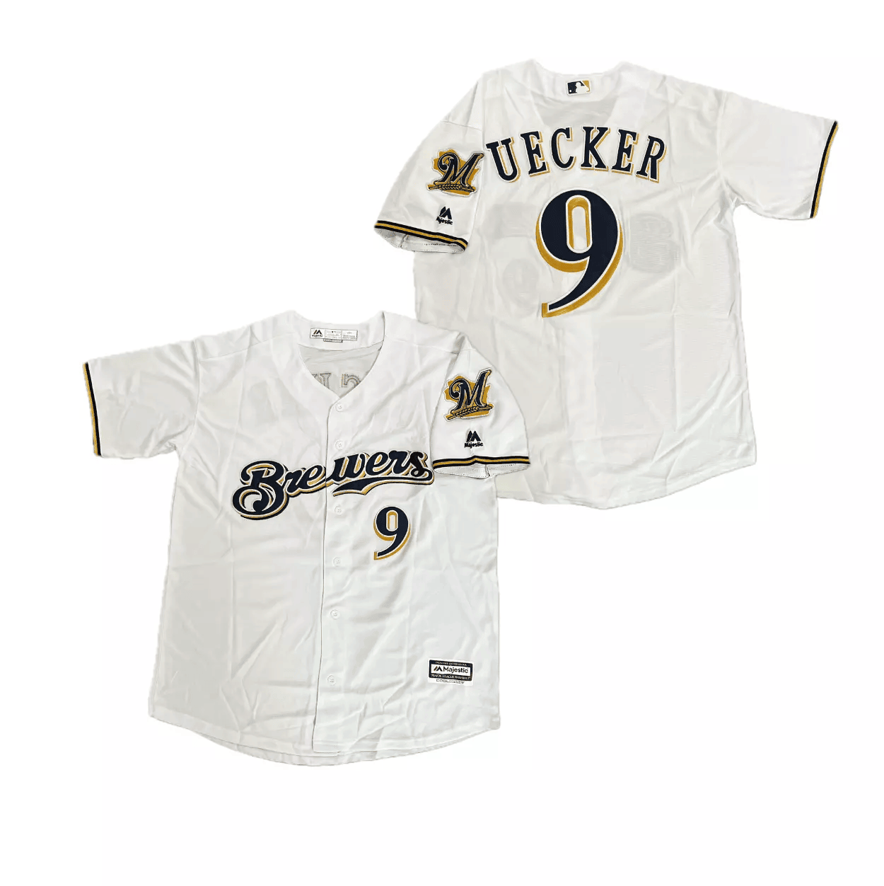 Bob Uecker #9 Jersey Christian Yelich Paul Molitor Ryan Braun Prince Fielder- White