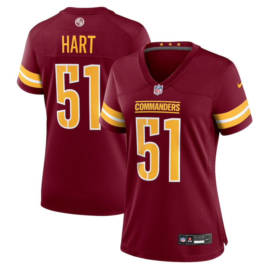 Bobby Hart 51 Washington Commanders Women's Game Jersey - Burgundy Js1668