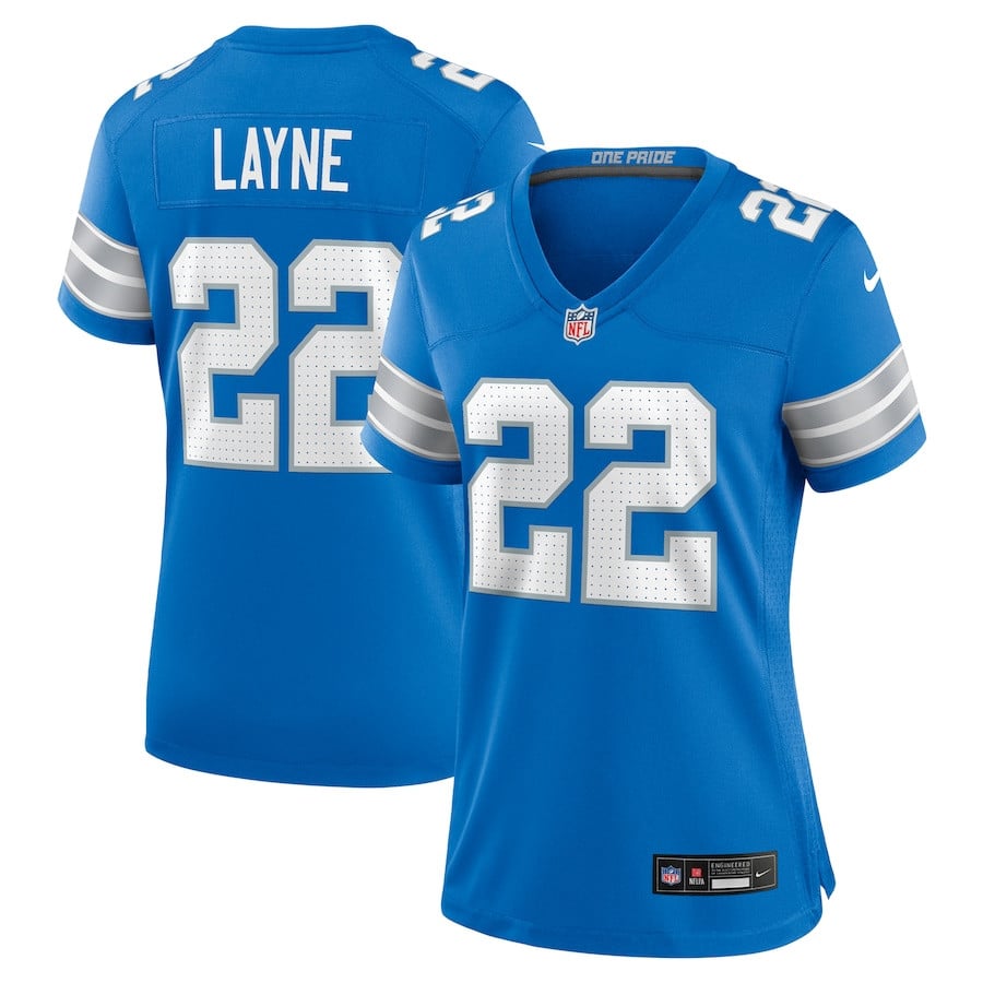 Bobby Layne 22 Detroit Lions Women's Retired Player Game Jersey - Blue Js6884
