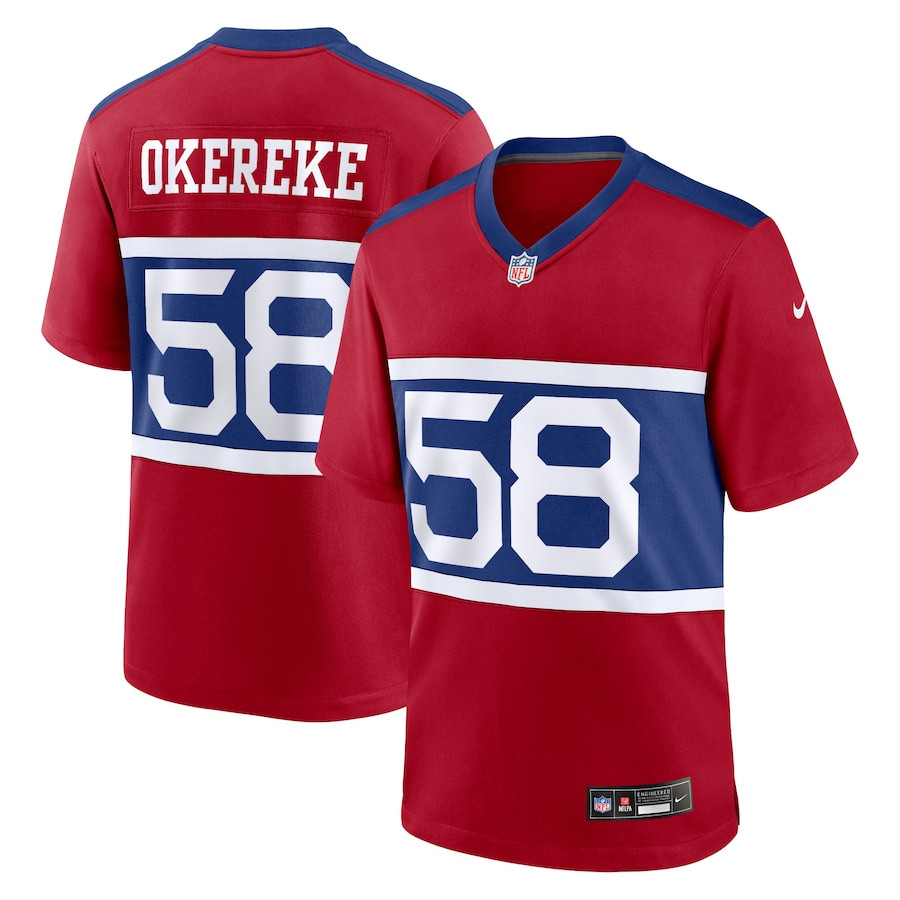 Bobby Okereke 58 New York Giants Alternate Game Men Jersey - Century Red Js1794