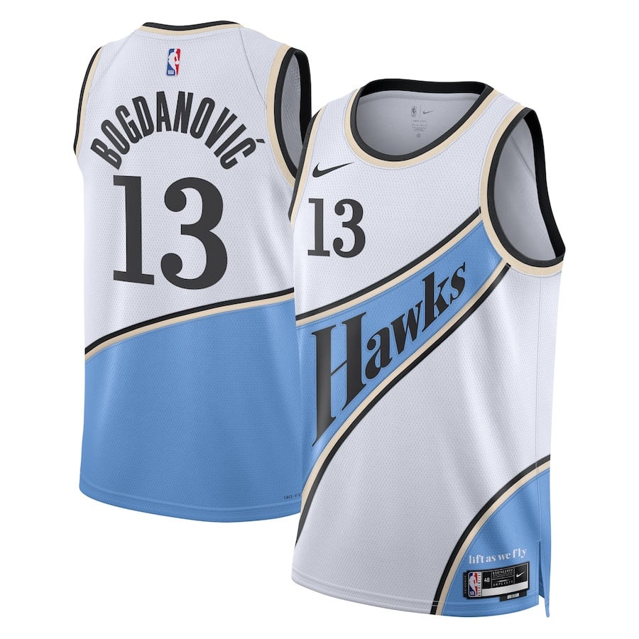 Bogdan Bogdanovi? 13 Atlanta Hawks Unisex 2024/25 Swingman Player Jersey - City Edition - White