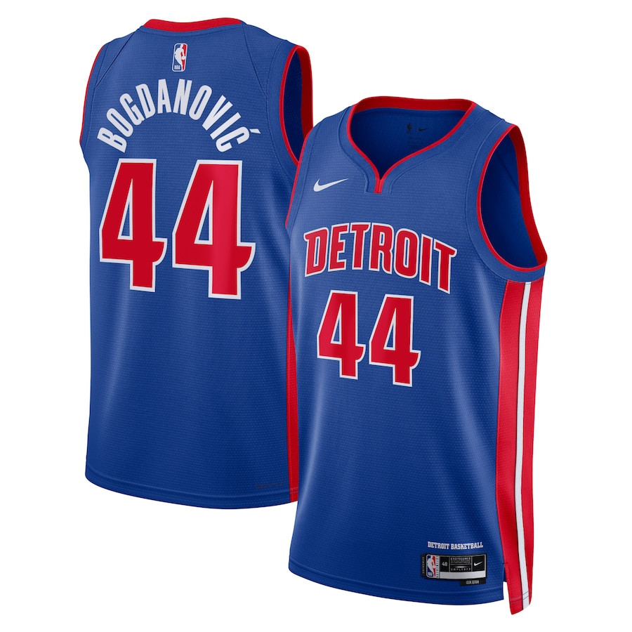 Bojan Bogdanovi? 44 Detroit Pistons Unisex Swingman Jersey - Icon Edition - Blue