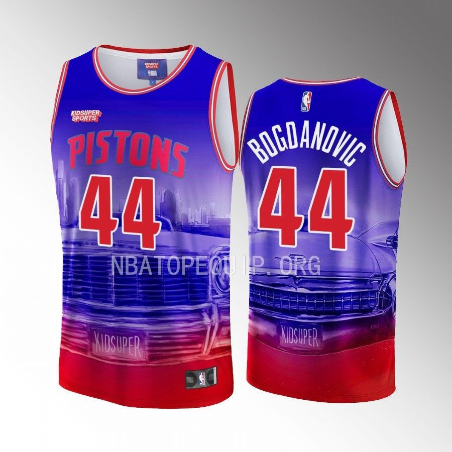 Bojan Bogdanovic 44 Detroit Pistons Nba & Kidsuper Studios Unisex Hometown Jersey