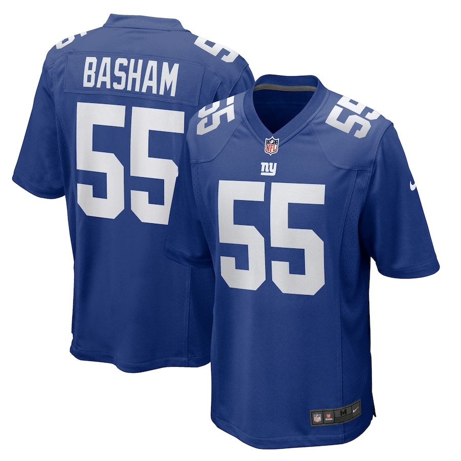 Boogie Basham 55 New York Giants Team Game Men Jersey - Royal Js6976