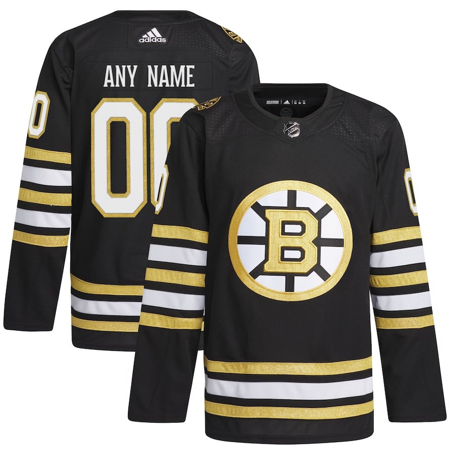 Boston Bruins 100th Anniversary Primegreen Custom Jersey - Men, Black