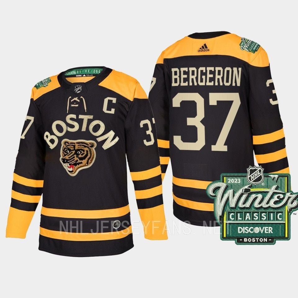 Boston Bruins Patrice Bergeron 37 2023 Winter Classic Black Jersey