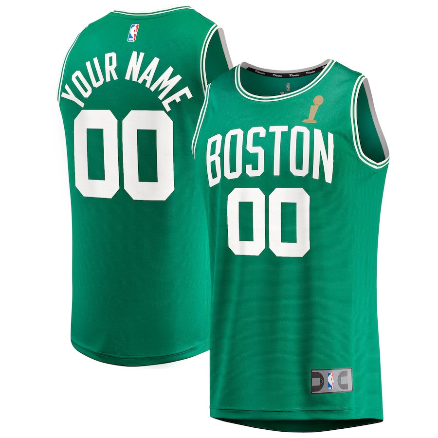 Boston Celtics 2024 Finals Champions Jersey Customized - Kelly Green - Icon Edition