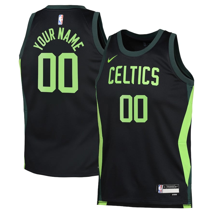 Boston Celtics 2024/25 Swingman Custom Youth Jersey - City Edition - Black