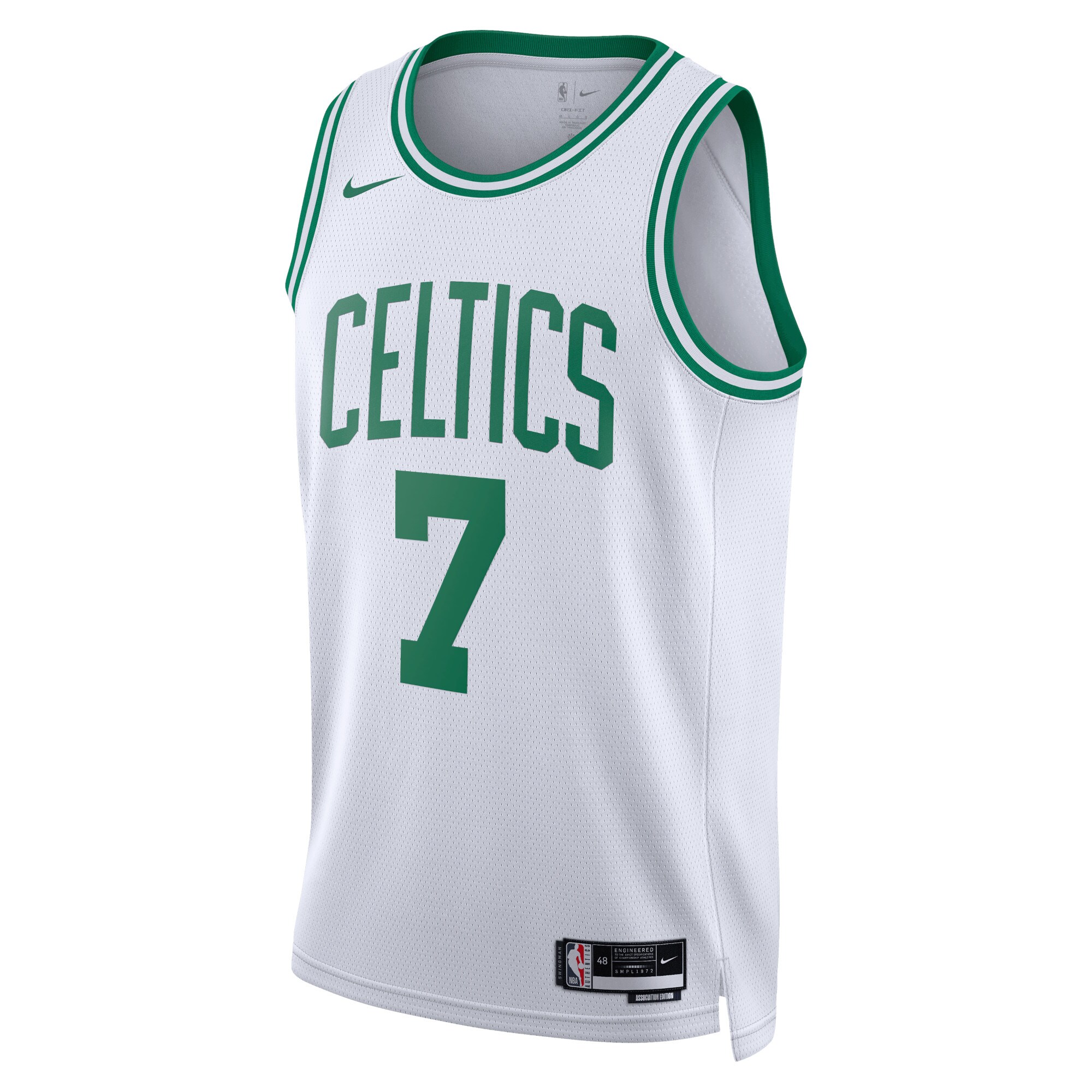 Boston Celtics Association Edition Swingman Jersey - White - Jaylen Brown - Unisex