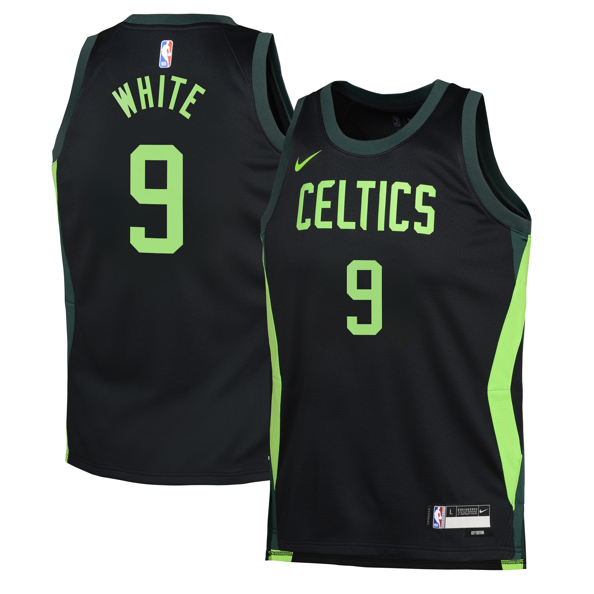 Boston Celtics City Edition Swingman Jersey 2024 - Black - Derrick White - Youth