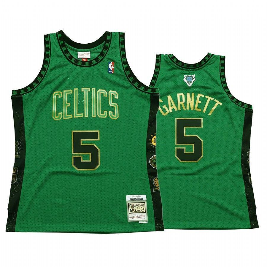 Boston Celtics Kevin Garnett 5 Green Hall Of Fame Jersey
