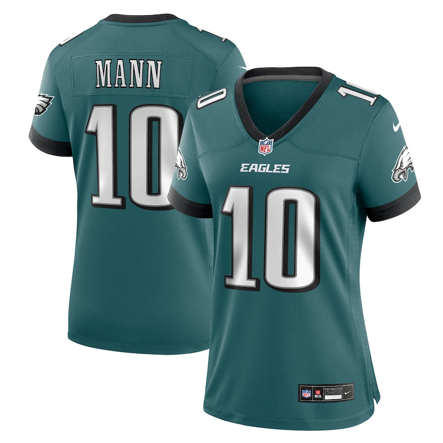 Braden Mann 10 Philadelphia Eagles Women's Team Game Jersey - Midnight Green Js5016