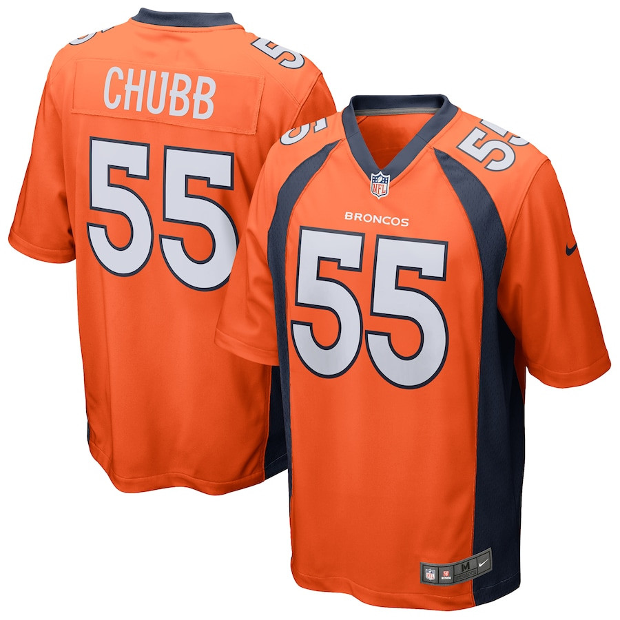 Bradley Chubb 55 Denver Broncos Men Game Jersey - Orange Js2214