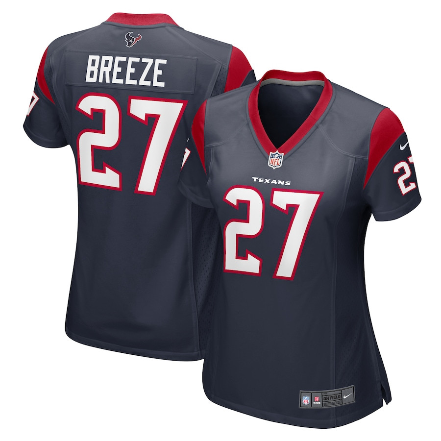 Brady Breeze 27 Houston Texans Women Game Jersey - Navy Js1797