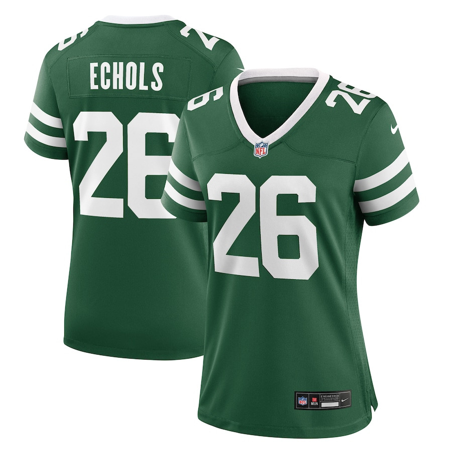 Brandin Echols 26 New York Jets Women's Team Game Jersey - Legacy Green Js7610