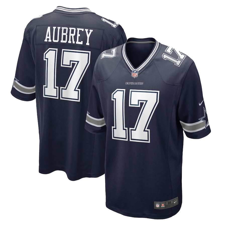 Brandon Aubrey 17 Dallas Cowboys Team Game Men Jersey - Navy Js2250