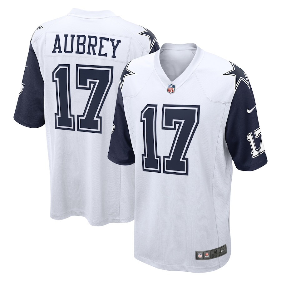Brandon Aubrey 17 Dallas Cowboys Team Game Men Jersey - White Js4789