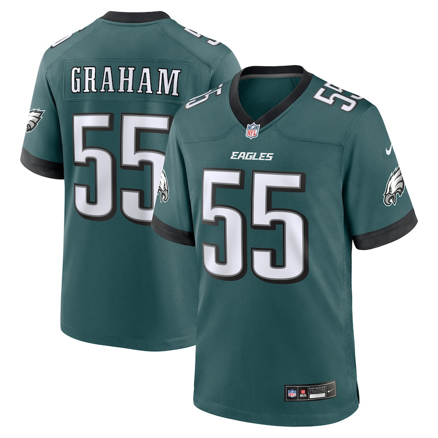 Brandon Graham 55 Philadelphia Eagles Team Game Men Jersey - Midnight Green Js5594