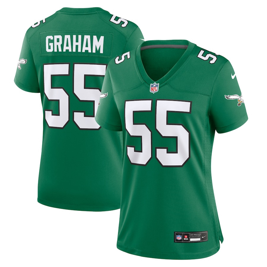 Brandon Graham 55 Philadelphia Eagles Women's Alternate Game Jersey - Kelly Green Js3154
