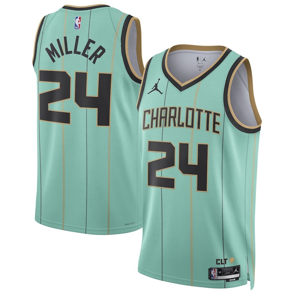 Brandon Miller 24 Charlotte Hornets Unisex 2024/25 Swingman Player Jersey - City Edition - Mint