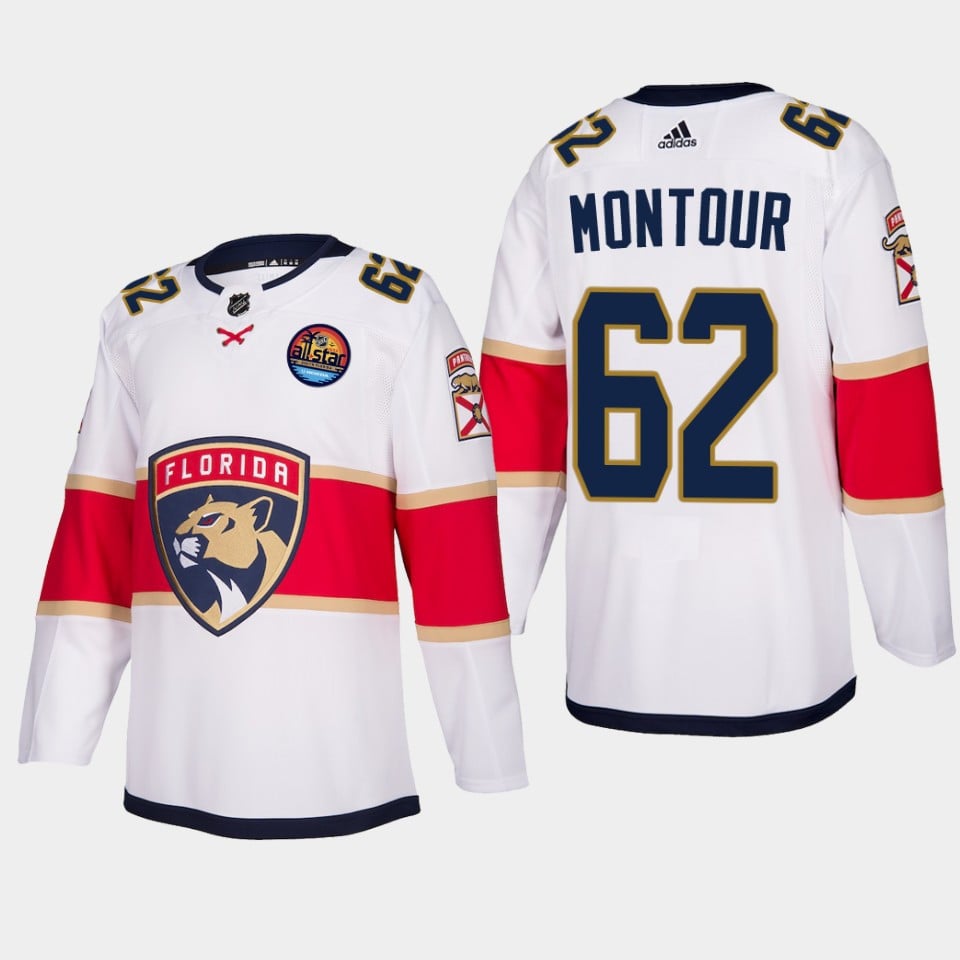 Brandon Montour 62 Florida Panthers 2023 All-star Game Jersey White Equipment