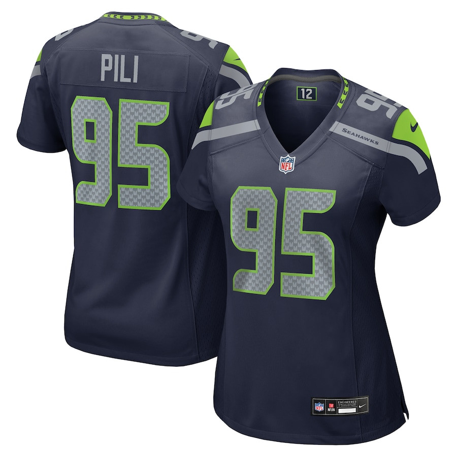 Brandon Pili 95 Seattle Seahawks Women's Game Jersey - College Navy Js3679