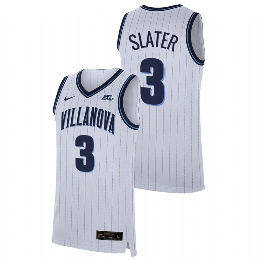 Brandon Slater 3 White Villanova Wildcats 2023 Home College Basketball Jersey