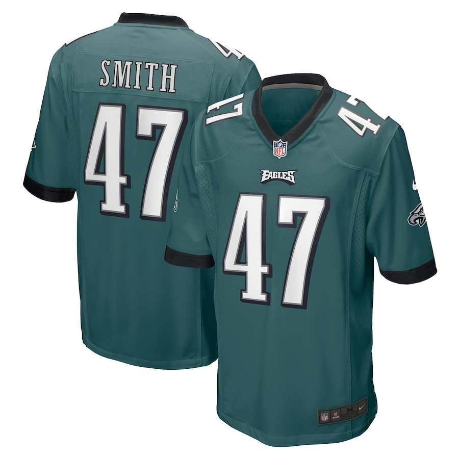 Brandon Smith 47 Philadelphia Eagles Game Men Jersey - Midnight Green Js9000