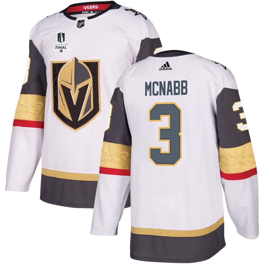 Brayden Mcnabb 3 Vegas Golden Knights Stanley Cup 2023 Final Patch Away Breakaway Men Jersey - White