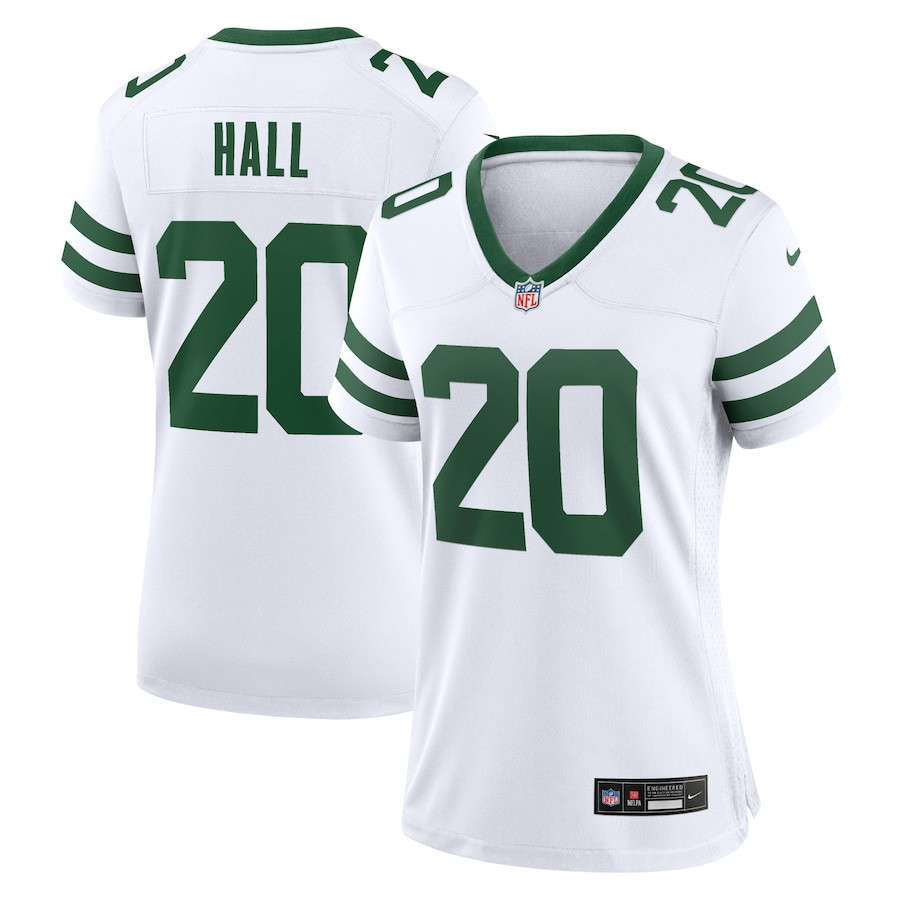 Breece Hall 20 New York Jets Game Jersey - Women, White Js9057