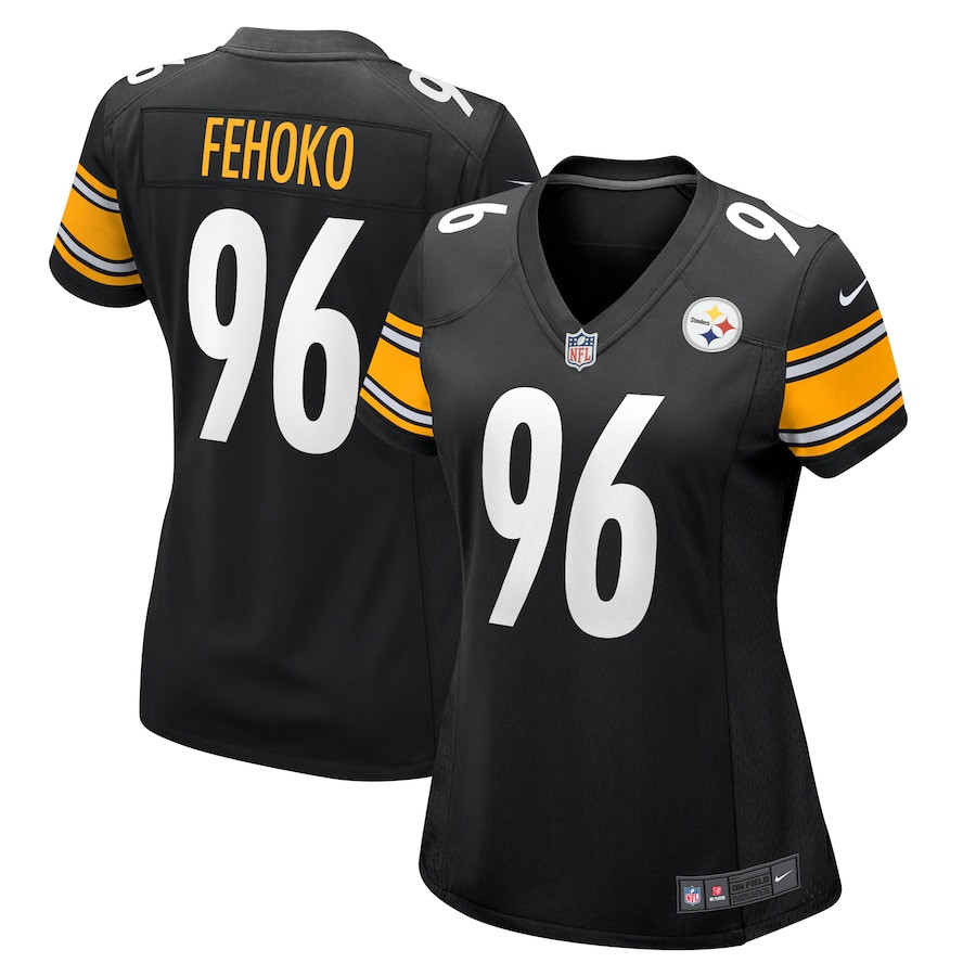 Breiden Fehoko 96 Pittsburgh Steelers Women's Game Jersey - Black Js6974