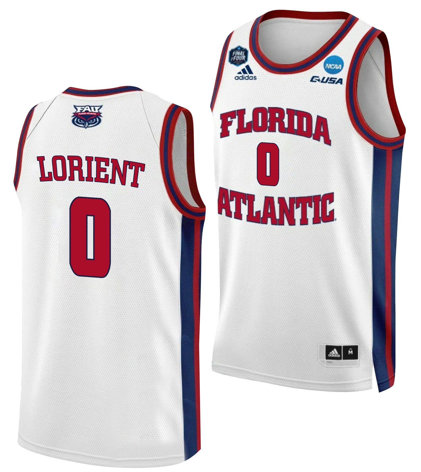 Brenen Lorient 0 Fau Owls 2023 Final Four Basketball Men Jersey- White