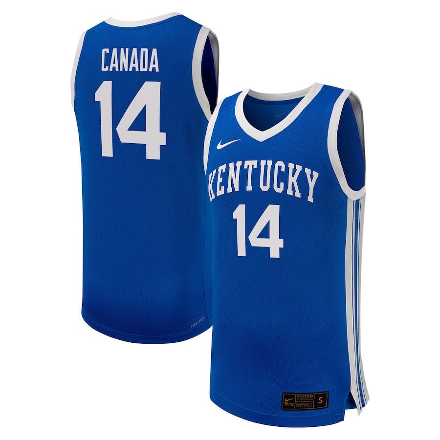 Brennan Canada 14 Kentucky Wildcats Basketball Men Jersey - Royal