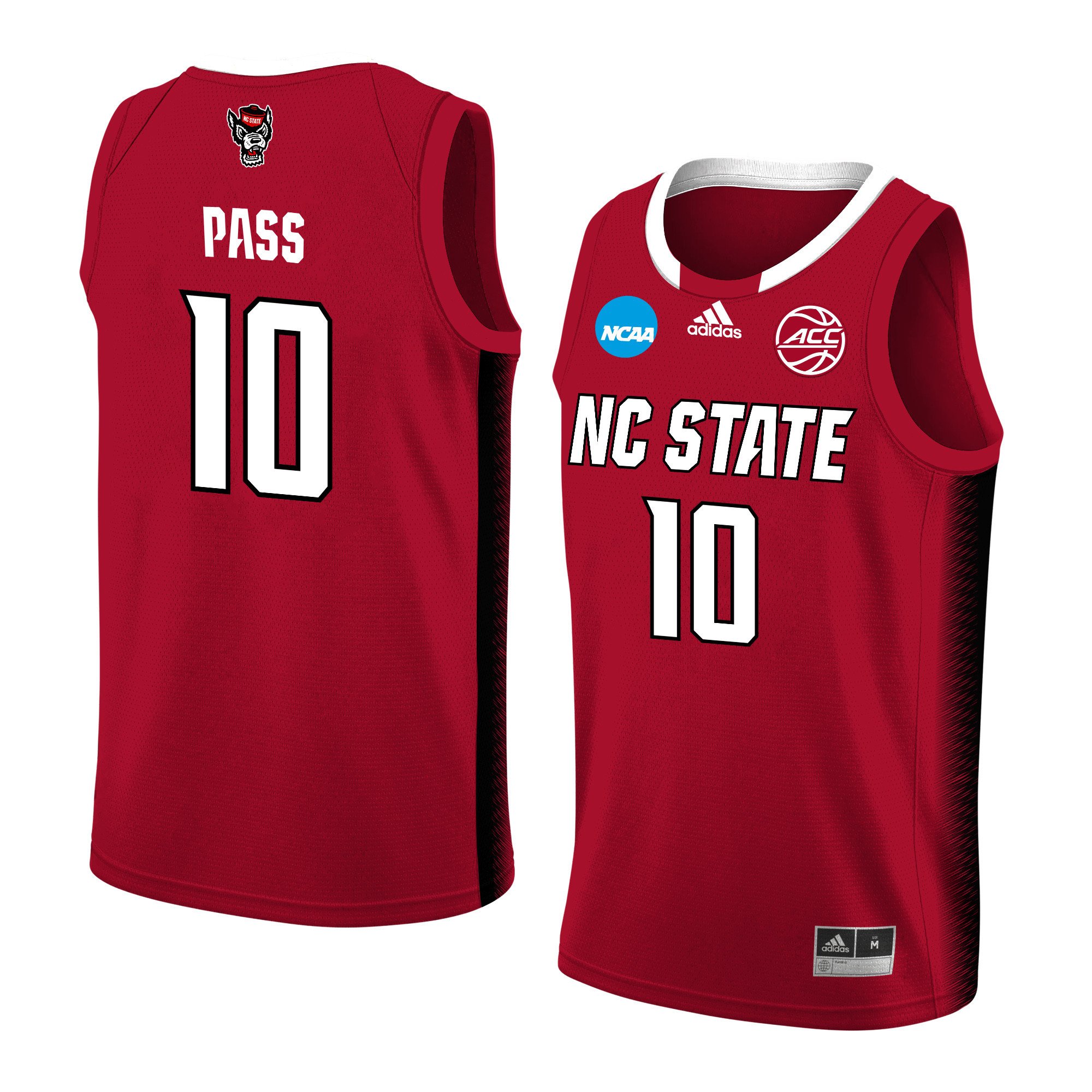 Breon Pass 10 Nc State Wolfpack 2024 Men's Basketball Jersey - Red, Unisex Jersey