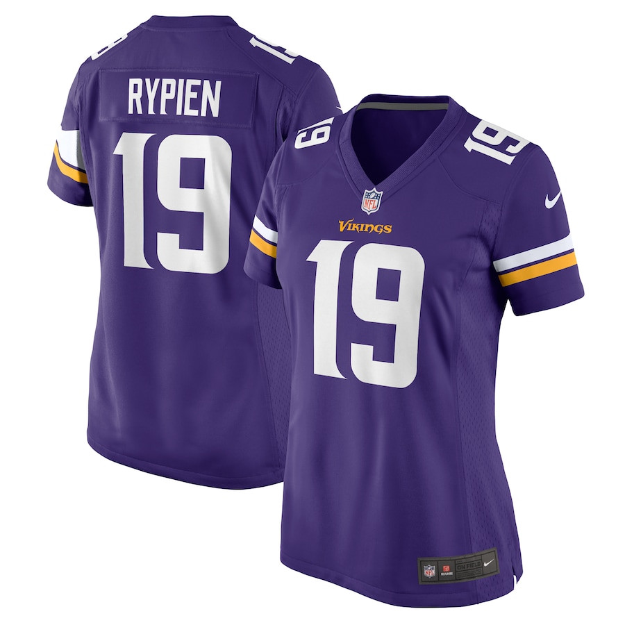 Brett Rypien 19 Minnesota Vikings Women's Game Jersey - Purple Js7715