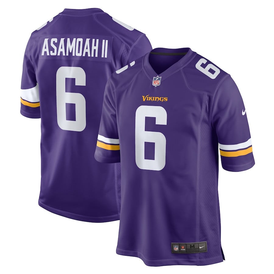 Brian Asamoah Ii 6 Minnesota Vikings Game Men Jersey - Purple Js2439