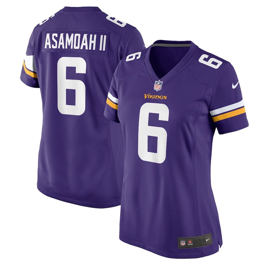 Brian Asamoah Ii 6 Minnesota Vikings Women's Game Jersey - Purple Js3081