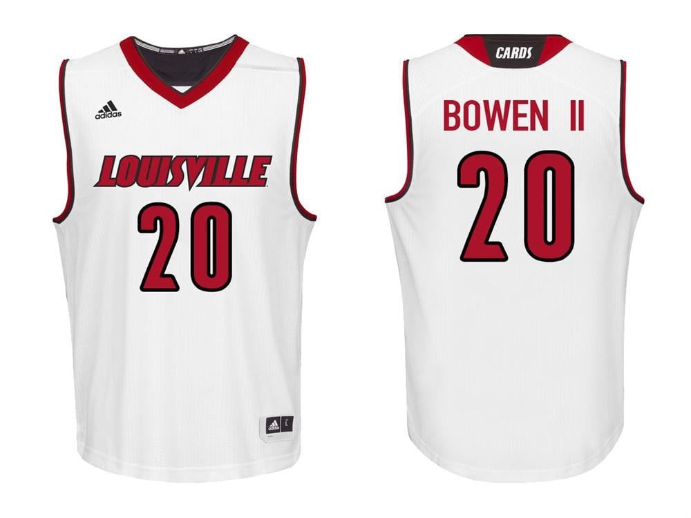 Brian Bowen Ii 20 White College Basketball Louisville Cardinals Jersey