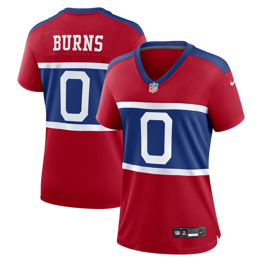 Brian Burns 0 New York Giants Women's Alternate Player Game Jersey - Century Red Js2139