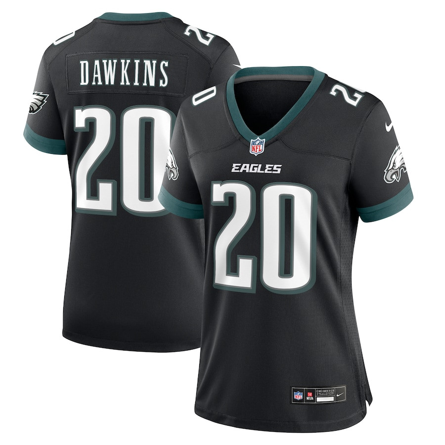 Brian Dawkins 20 Philadelphia Eagles Alternate Game Women Jersey - Black Js2144