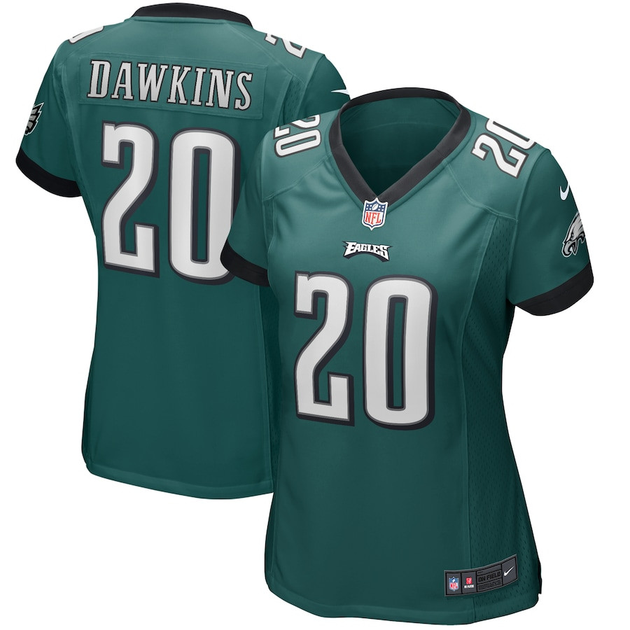 Brian Dawkins 20 Philadelphia Eagles Women Game Retired Jersey - Midnight Green Js9112